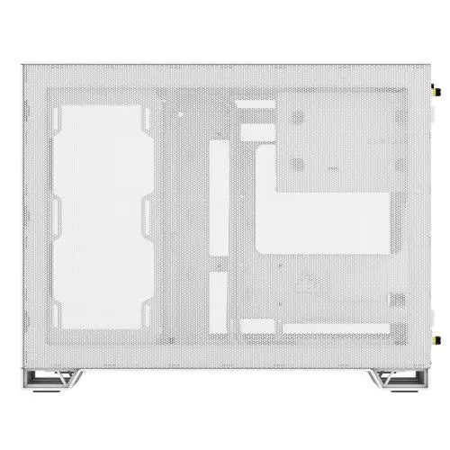 Corsair 2500X Dual Chamber Gaming Case w/ Glass Side & Front, Micro ATX, Mesh Panels, USB-C, Asus BTF Compatible, White - HONORABLE VETERANS SOLUTIONS