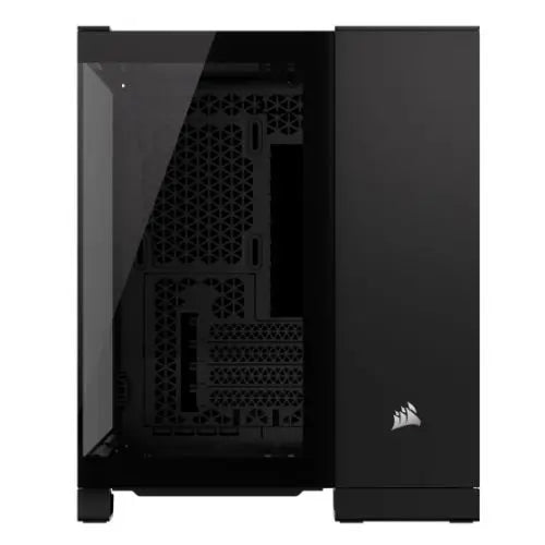 Corsair 2500X RGB Dual Chamber Gaming Case w/ Glass Side & Front, Micro ATX, 2x RGB Fans, Mesh Panels, USB-C, Asus BTF Compatible, Black - HONORABLE VETERANS SOLUTIONS