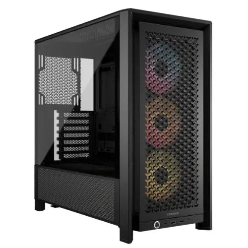 Corsair FRAME 4000D RS ARGB Modular Gaming Case w/ Glass Side, E-ATX, 3x ARGB Fans, InfiniRail Fan Mounting, USB-C, Asus BTF Compatible, Black - HONORABLE VETERANS SOLUTIONS