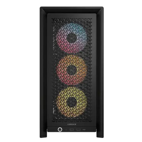Corsair FRAME 4000D RS ARGB Modular Gaming Case w/ Glass Side, E-ATX, 3x ARGB Fans, InfiniRail Fan Mounting, USB-C, Asus BTF Compatible, Black - HONORABLE VETERANS SOLUTIONS