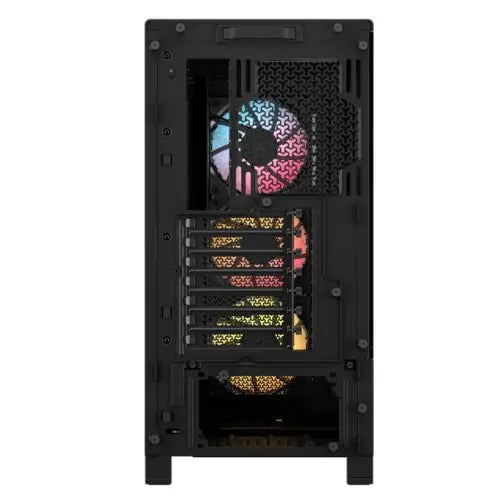 Corsair FRAME 4000D RS ARGB Modular Gaming Case w/ Glass Side, E-ATX, 3x ARGB Fans, InfiniRail Fan Mounting, USB-C, Asus BTF Compatible, Black - HONORABLE VETERANS SOLUTIONS