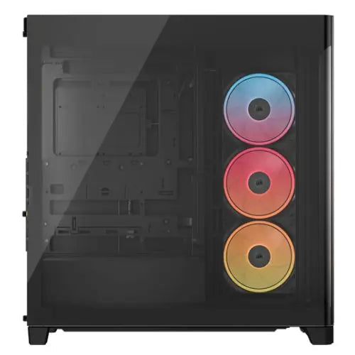 Corsair FRAME 4500X LX-R RGB LINK Gaming Case w/ Glass Side & Front, E-ATX, 3x LX120-R RGB Fans, InfiniRail Fan Mounting, USB-C, Asus BTF Compatible, Black - HONORABLE VETERANS SOLUTIONS