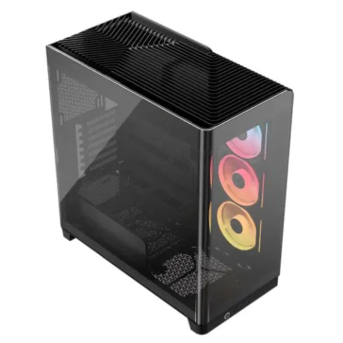Corsair FRAME 4500X LX-R RGB LINK Gaming Case w/ Glass Side & Front, E-ATX, 3x LX120-R RGB Fans, InfiniRail Fan Mounting, USB-C, Asus BTF Compatible, Black - HONORABLE VETERANS SOLUTIONS