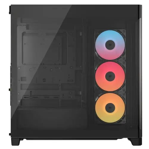 Corsair FRAME 4500X RS-R ARGB Gaming Case w/ Glass Side & Front, E-ATX, 3x RS120-R ARGB Fans, InfiniRail Fan Mounting, USB-C, Asus BTF Compatible, Black - HONORABLE VETERANS SOLUTIONS