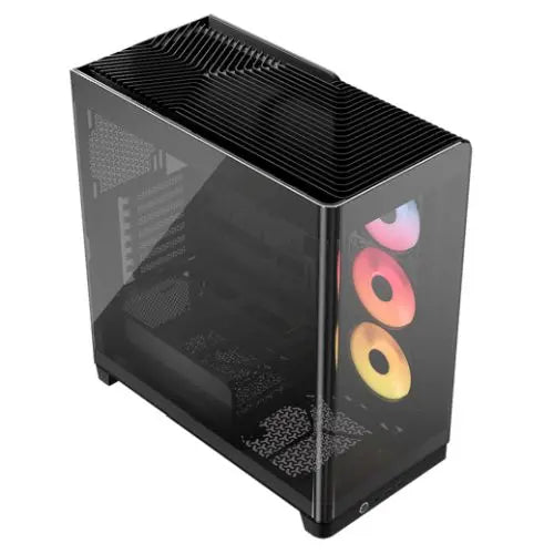 Corsair FRAME 4500X RS-R ARGB Gaming Case w/ Glass Side & Front, E-ATX, 3x RS120-R ARGB Fans, InfiniRail Fan Mounting, USB-C, Asus BTF Compatible, Black - HONORABLE VETERANS SOLUTIONS