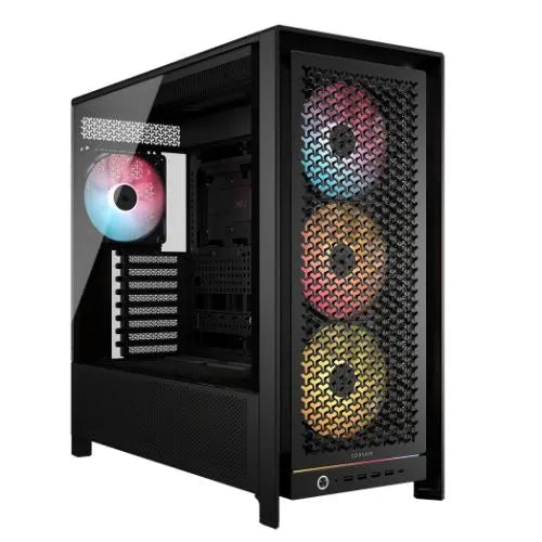Corsair FRAME 5000D RS Modular Gaming Case w/ Glass Side, E-ATX, 4x ARGB Fans, InfiniRail Fan Mounting, USB-C, ARGB Strip, Asus BTF Compatible, Black - HONORABLE VETERANS SOLUTIONS