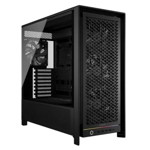 Corsair FRAME 5000D RS Modular Gaming Case w/ Glass Side, E-ATX, 4x PWM Fans, InfiniRail Fan Mounting, USB-C, ARGB Strip, Asus BTF Compatible, Black - HONORABLE VETERANS SOLUTIONS