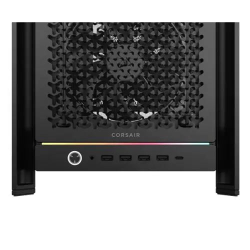 Corsair FRAME 5000D RS Modular Gaming Case w/ Glass Side, E-ATX, 4x PWM Fans, InfiniRail Fan Mounting, USB-C, ARGB Strip, Asus BTF Compatible, Black - HONORABLE VETERANS SOLUTIONS
