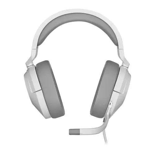 Corsair HS55 Stereo Gaming Headset, 3.5mm Jack, Lightweight, Flip-To-Mute Mic, Memory Foam Earpads, White - HONORABLE VETERANS SOLUTIONS