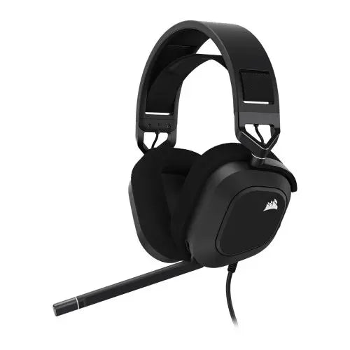 Corsair HS80 RGB Wired Gaming Headset, USB, 7.1 Surround, Flip-To-Mute Mic, Broadcast-Grade Mic, RGB Logo, Carbon - HONORABLE VETERANS SOLUTIONS