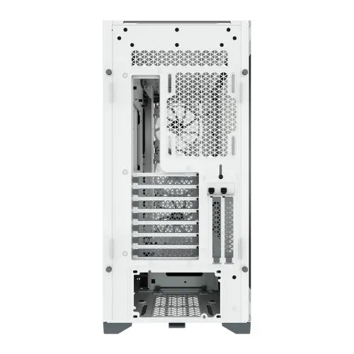 Corsair iCUE 5000X RGB Gaming Case w/ 4x Tempered Glass Panels, E-ATX, 3 x AirGuide RGB Fans, Lighting Node CORE included, USB-C, White - HONORABLE VETERANS SOLUTIONS