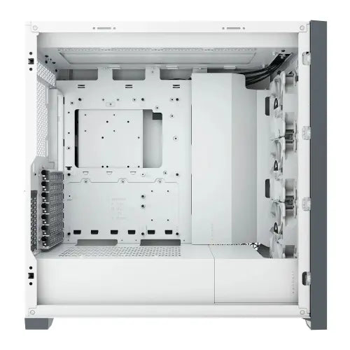 Corsair iCUE 5000X RGB Gaming Case w/ 4x Tempered Glass Panels, E-ATX, 3 x AirGuide RGB Fans, Lighting Node CORE included, USB-C, White - HONORABLE VETERANS SOLUTIONS