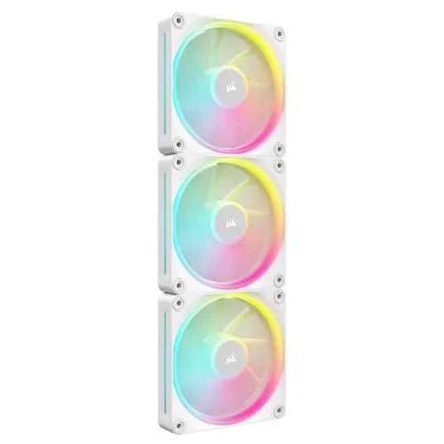 Corsair iCUE LINK LX120 120mm PWM RGB Case Fans (3-Pack), 18 RGB LEDs, Magnetic Dome Bearing, 2400 RPM, iCUE LINK Hub Included, White - HONORABLE VETERANS SOLUTIONS