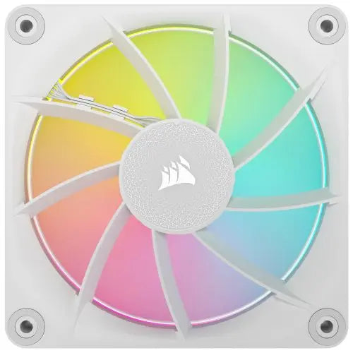 Corsair iCUE LINK LX120 120mm PWM RGB Case Fans (3-Pack), 18 RGB LEDs, Magnetic Dome Bearing, 2400 RPM, iCUE LINK Hub Included, White - HONORABLE VETERANS SOLUTIONS
