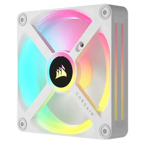 Corsair iCUE LINK QX120 120mm PWM RGB Case Fans (3 Pack), 34 RGB LEDs, Magnetic Dome Bearing, 2400 RPM, iCUE LINK Hub Included, White - HONORABLE VETERANS SOLUTIONS
