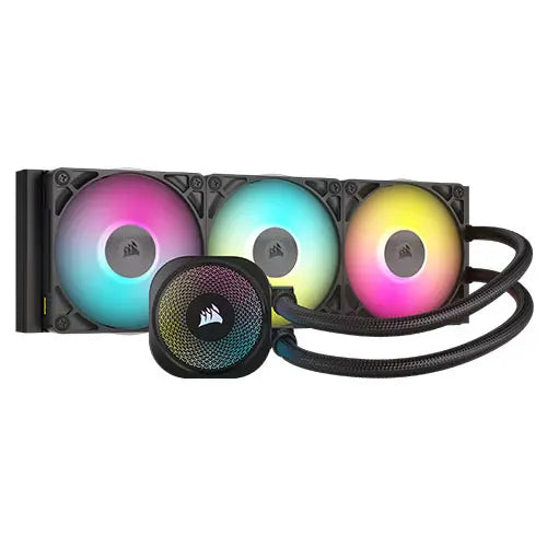 Corsair iCUE LINK TITAN 360 RX RGB Liquid CPU Cooler, RX120 RGB Magnetic Dome Fans, 20 LED Pump Head, iCUE LINK Hub Included, Black - HONORABLE VETERANS SOLUTIONS