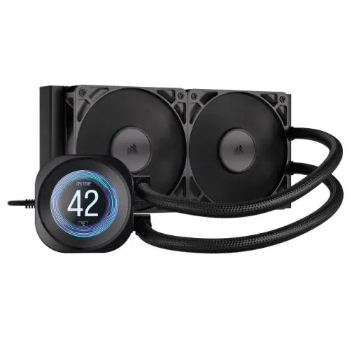 Corsair NAUTILUS 240 RS LCD Liquid CPU Cooler, Personalised LCD Screen, RS120 Magnetic Dome Fans, Daisy-Chain Connections, Black - HONORABLE VETERANS SOLUTIONS