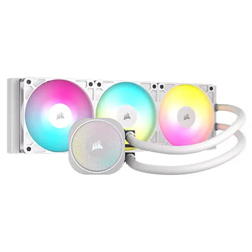 Corsair NAUTILUS 360 RS ARGB Liquid CPU Cooler, RS120 ARGB Magnetic Dome Fans, RGB Pump, Daisy-Chain Connections, White - HONORABLE VETERANS SOLUTIONS