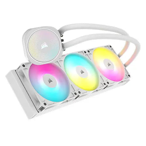 Corsair NAUTILUS 360 RS ARGB Liquid CPU Cooler, RS120 ARGB Magnetic Dome Fans, RGB Pump, Daisy-Chain Connections, White - HONORABLE VETERANS SOLUTIONS