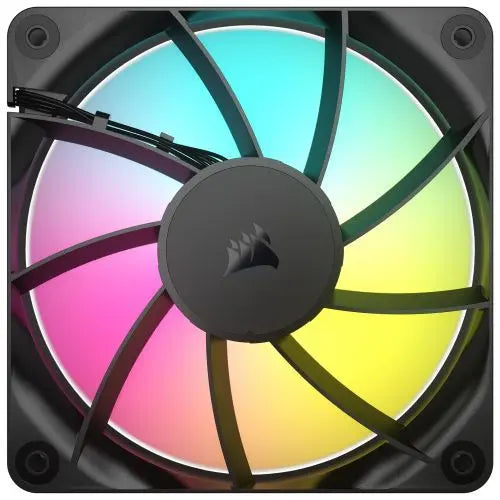 Corsair RS120 ARGB PWM 120mm Case Fan, Magnetic Dome Bearing, Daisy-Chain 4-Pin, 2100 RPM, AirGuide Tech, Black - HONORABLE VETERANS SOLUTIONS