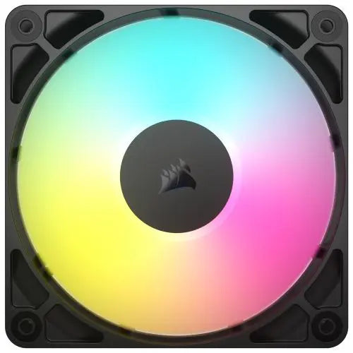 Corsair RS120 ARGB PWM 120mm Case Fan, Magnetic Dome Bearing, Daisy-Chain 4-Pin, 2100 RPM, AirGuide Tech, Black - HONORABLE VETERANS SOLUTIONS