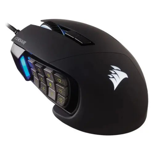 Corsair Scimitar RGB Elite Optical MOBA/MMO Gaming Mouse, 18000 DPI, 17 Programmable Buttons, Key Slider Control System, Black - HONORABLE VETERANS SOLUTIONS