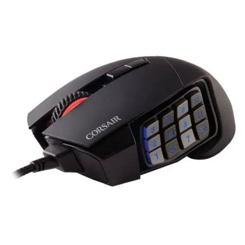 Corsair Scimitar RGB Elite Optical MOBA/MMO Gaming Mouse, 18000 DPI, 17 Programmable Buttons, Key Slider Control System, Black - HONORABLE VETERANS SOLUTIONS