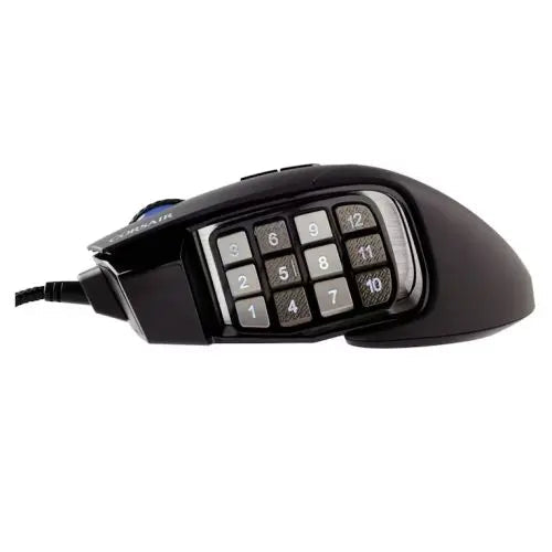 Corsair Scimitar RGB Elite Optical MOBA/MMO Gaming Mouse, 18000 DPI, 17 Programmable Buttons, Key Slider Control System, Black - HONORABLE VETERANS SOLUTIONS