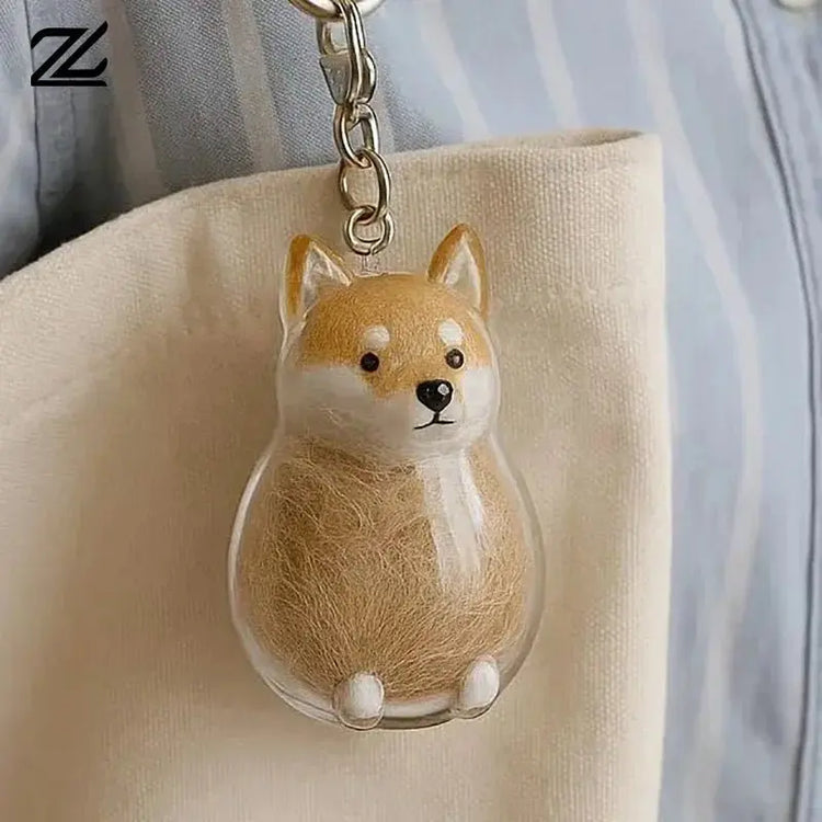 Dog Hair Storage Cute Pendant Keychain Bag Pendant Couple Car Key Chains Jewelry Souvenir Collection Gift Decoration Accessories - HONORABLE VETERANS SOLUTIONS