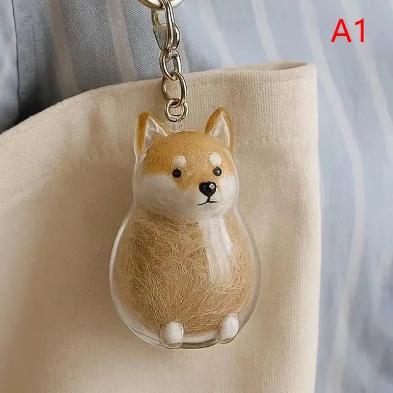 Dog Hair Storage Cute Pendant Keychain Bag Pendant Couple Car Key Chains Jewelry Souvenir Collection Gift Decoration Accessories - HONORABLE VETERANS SOLUTIONS