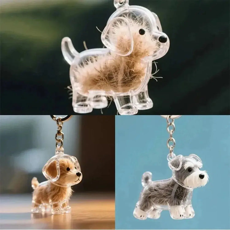 Dogs Hair Storage Pendant Cute Keychain Bag Pendant Couple Car Key Chains Jewelry Souvenir Collection Gift Decor Dog Accessories - HONORABLE VETERANS SOLUTIONS