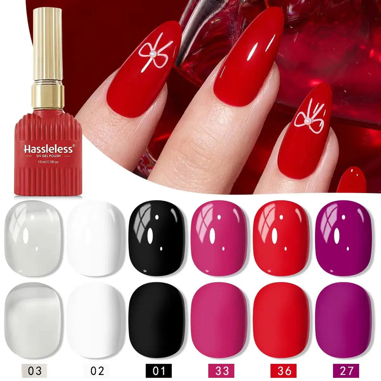 Fashionable Nail Gel, 6-Pack, Highly Saturated, Long-Lasting and Durable, Salon Quality, Suitable for Nail Salons and Home DIY - HONORABLE VETERANS SOLUTIONS