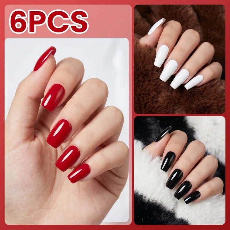 Fashionable Nail Gel, 6-Pack, Highly Saturated, Long-Lasting and Durable, Salon Quality, Suitable for Nail Salons and Home DIY - HONORABLE VETERANS SOLUTIONS