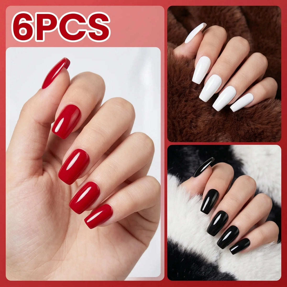 Fashionable Nail Gel, 6-Pack, Highly Saturated, Long-Lasting and Durable, Salon Quality, Suitable for Nail Salons and Home DIY - HONORABLE VETERANS SOLUTIONS