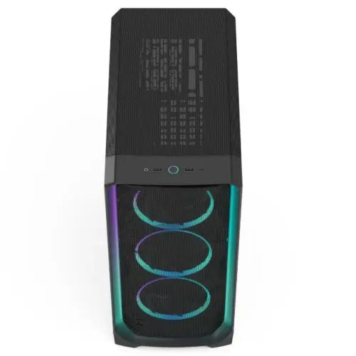 Fractal Design Meshify 3 Ambience Pro RGB (Black TG Light) Gaming Case w/ Light Tint Window, E-ATX, Mesh Front, 3x RGB Fans, Adjust Pro Hub, USB-C 20Gbps - HONORABLE VETERANS SOLUTIONS
