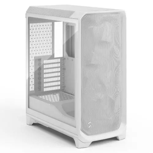 Fractal Design Meshify 3 (White TG Clear) Gaming Case w/ Clear Window, E-ATX, Mesh Front, 3x Momentum 14 Fans, USB-C 20Gbps - HONORABLE VETERANS SOLUTIONS