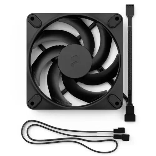Fractal Design Momentum 12 120mm PWM Case Fan, FDB Bearing, 350-2200 RPM, Black - HONORABLE VETERANS SOLUTIONS
