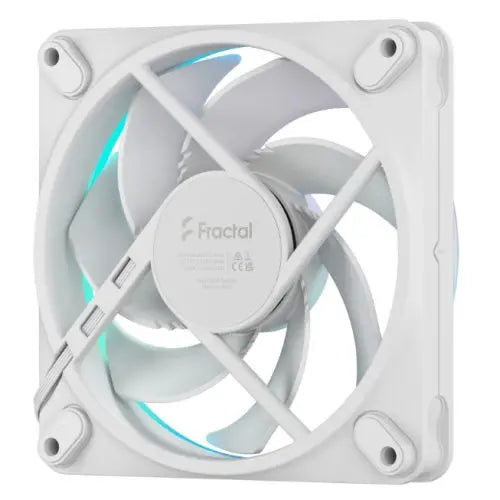 Fractal Design Momentum 12 ARGB 120mm PWM Case Fan, 16 LEDs, FDB Bearing, 350-2200 RPM, 8-pin Connector, White - HONORABLE VETERANS SOLUTIONS