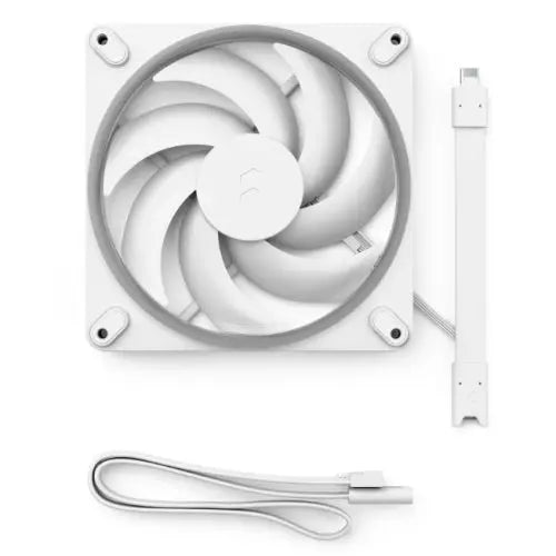 Fractal Design Momentum 14 ARGB 140mm PWM Case Fan, 20 LEDs, FDB Bearing, 350-1800RPM, 8-pin Connector, White - HONORABLE VETERANS SOLUTIONS