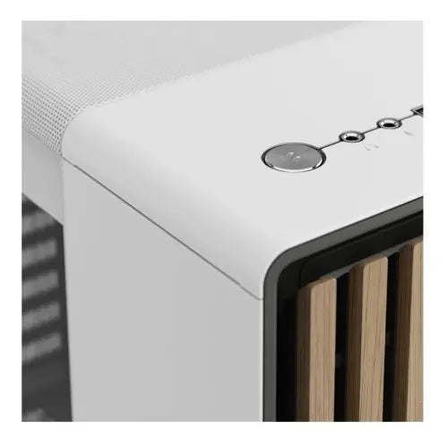 Fractal Design North Chalk White (TG Clear) Case w/ Clear Glass Window, ATX, 2 Fans, USB-C, Oak Front - HONORABLE VETERANS SOLUTIONS