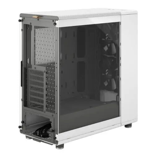 Fractal Design North Chalk White (TG Clear) Case w/ Clear Glass Window, ATX, 2 Fans, USB-C, Oak Front - HONORABLE VETERANS SOLUTIONS