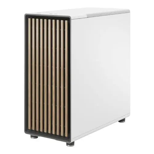 Fractal Design North Chalk White (White Solid) Case, ATX, Fine Mesh Side, 2 Fans, USB-C, Oak Front - HONORABLE VETERANS SOLUTIONS