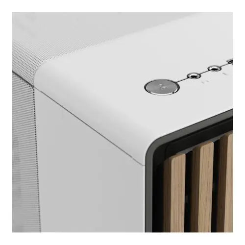 Fractal Design North Chalk White (White Solid) Case, ATX, Fine Mesh Side, 2 Fans, USB-C, Oak Front - HONORABLE VETERANS SOLUTIONS