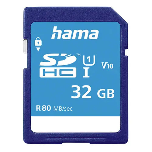 Hama 32GB SDHC Card, UHS-I Class 10, 80MB/s - HONORABLE VETERANS SOLUTIONS