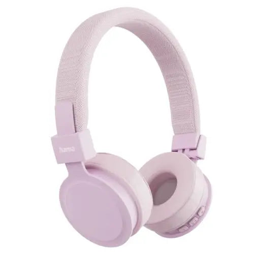 Hama (Freedom Lit III) Bluetooth Headset w/ Mic, 3.5mm Jack/USB-C, Foldable, Up to 15hrs Battery, Pink - HONORABLE VETERANS SOLUTIONS