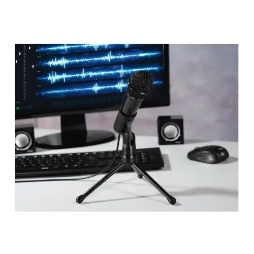 Hama MIC-P35 Allround Microphone for PC and Notebooks, 3.5mm Jack, Tripod - HONORABLE VETERANS SOLUTIONS
