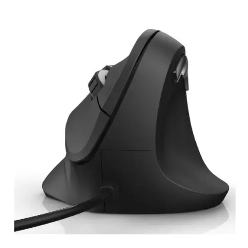 Hama Vertical Ergonomic EMC-500 Wired Optical Mouse, 6 Buttons, 1000-1800 DPI, Black *Right Handed version* - HONORABLE VETERANS SOLUTIONS