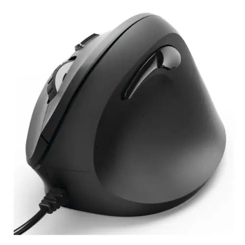 Hama Vertical Ergonomic EMC-500 Wired Optical Mouse, 6 Buttons, 1000-1800 DPI, Black *Right Handed version* - HONORABLE VETERANS SOLUTIONS