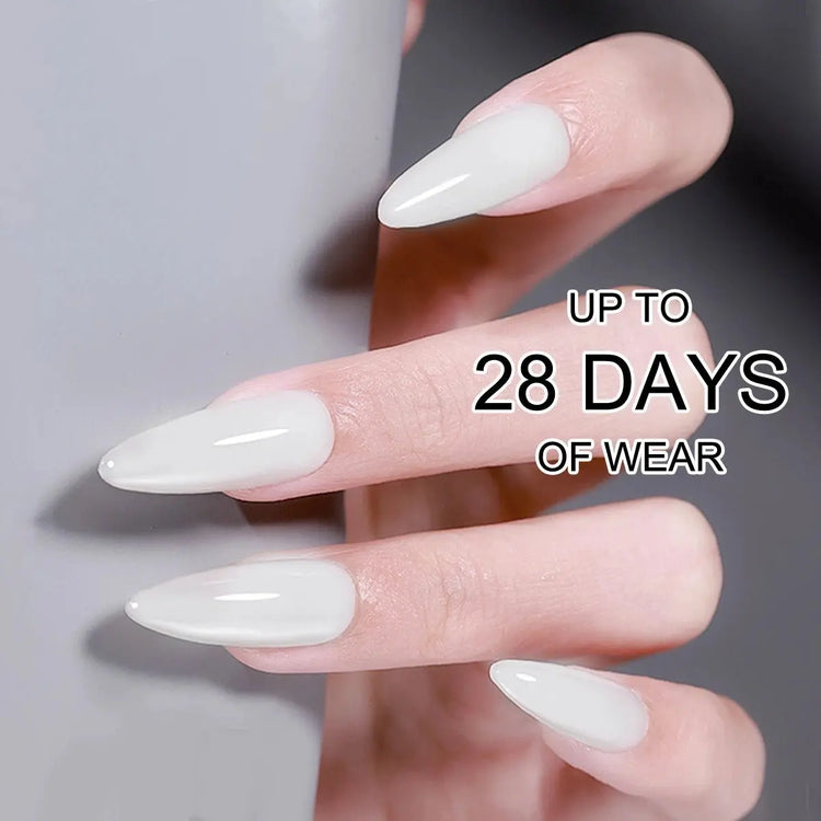 Hassleless Pudding Milky White Gel Nail Polish, Pure Color UV Gel Polish, For Professionals Starter Nail Art DIY 15ml - HONORABLE VETERANS SOLUTIONS
