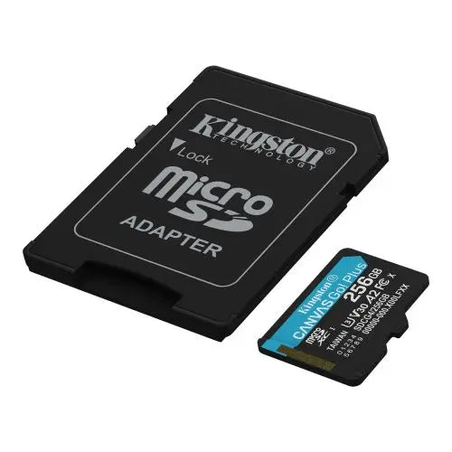 Kingston 256GB Canvas Go! Plus Gen4 MicroSDXC Card with SD Adapter, UHS-I Class 10, U3, A2 App Performance, 200MB/s - HONORABLE VETERANS SOLUTIONS
